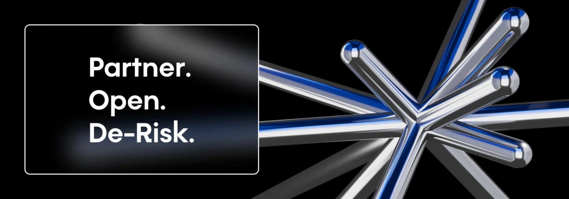 Visual featuring a metallic star-shaped structure unfolding on a black background. The visual includes the KTU Open Innovation Centre slogan 